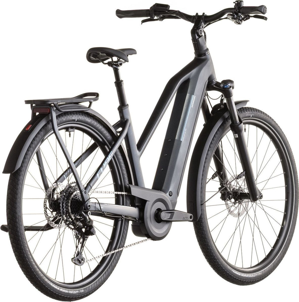 VTC Électrique Cube Kathmandu Hybrid One 800 Trapeze Shimano Cues 10V 800 Wh 700 mm Gris Metallic 2026
