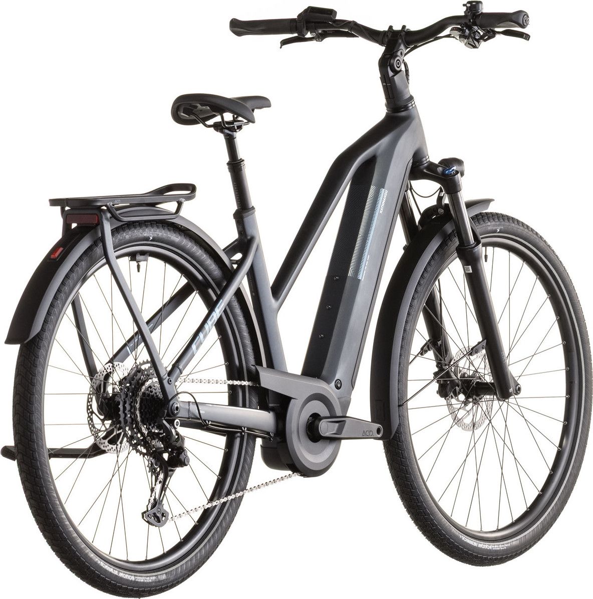 VTC Électrique Cube Kathmandu Hybrid One 800 Trapeze Shimano Cues 10V 800 Wh 700 mm Gris Metallic 2026