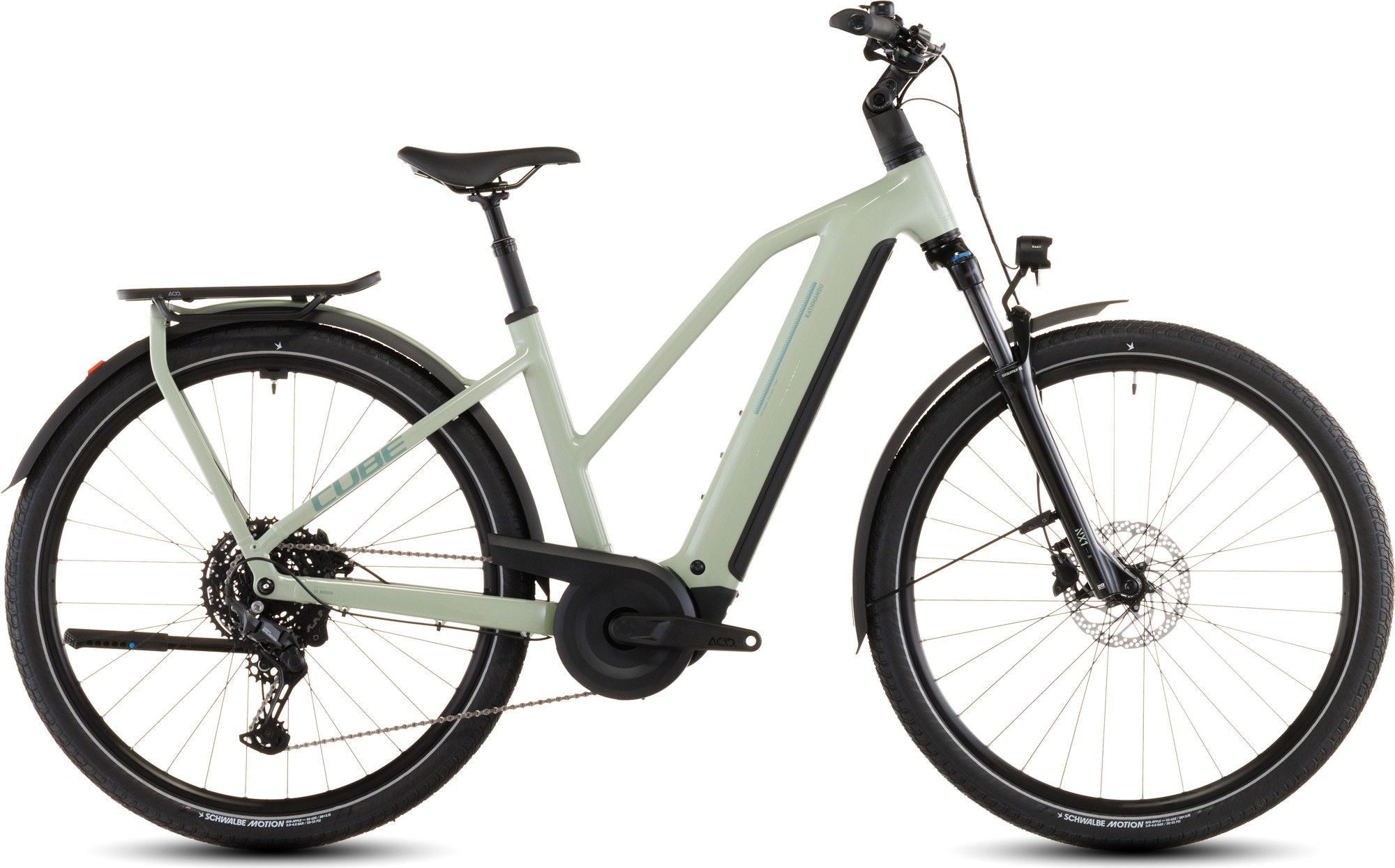 VTC Électrique Cube Kathmandu Hybrid One 800 Trapeze Shimano Cues 10V 800 Wh 700 mm Vert Pea 2026