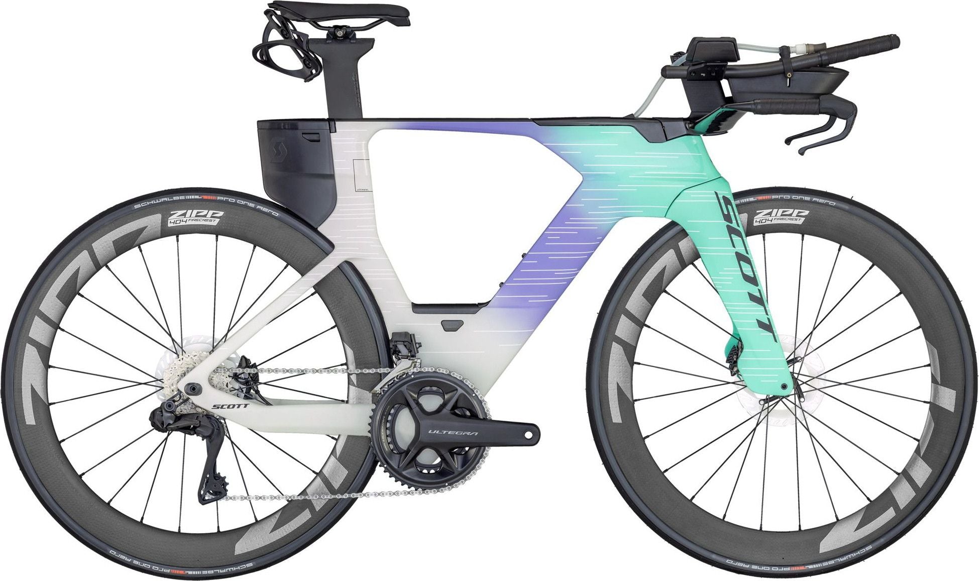 Vélo de Triathlon Scott Plasma RC Pro Shimano Ultegra Di2 12V 700 mm Vert/Bleu
