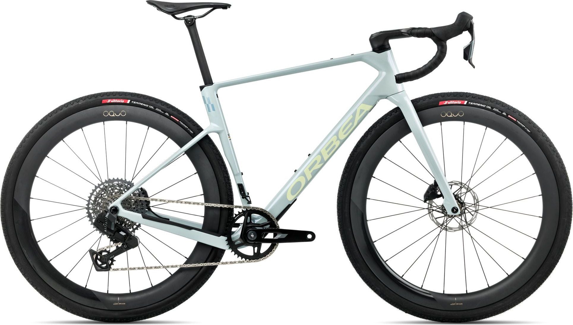 Vélo de Gravel Orbea Terra Race M31eLTD 1X Sram Rival XPLR AXS 13V 700 mm Bleu Gris Frozen Concrete 2026