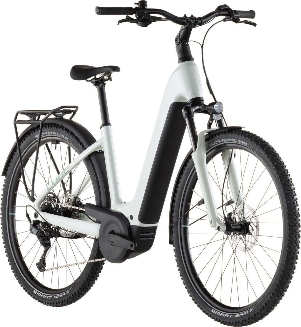 VTC Électrique Cube Nuride Hybrid Performance 600 Easy Entry Shimano Cues 10V 600 Wh 29'' Beige Desert Stone Vert 2026