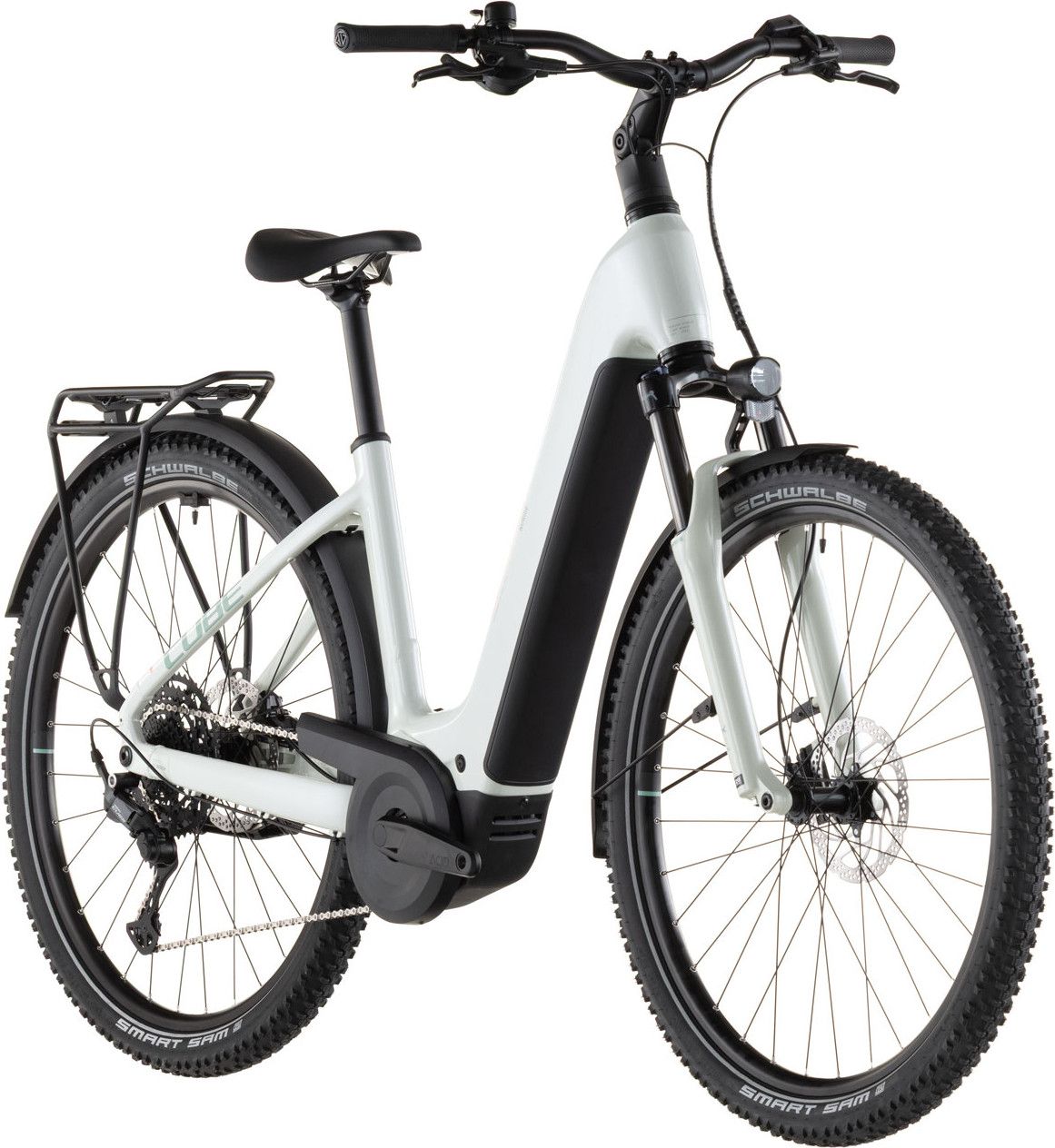 VTC Électrique Cube Nuride Hybrid Performance 600 Easy Entry Shimano Cues 10V 600 Wh 29'' Beige Desert Stone Vert 2026