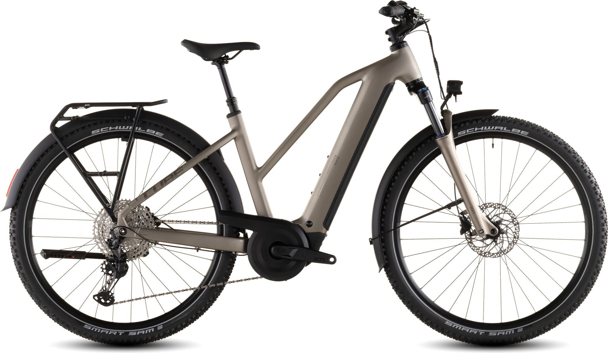 VTC Électrique Cube Nuride Hybrid Pro 600 Trapeze Shimano Deore/Deore XT 12V 600 Wh 29'' Rouge Orange Chilli 2026