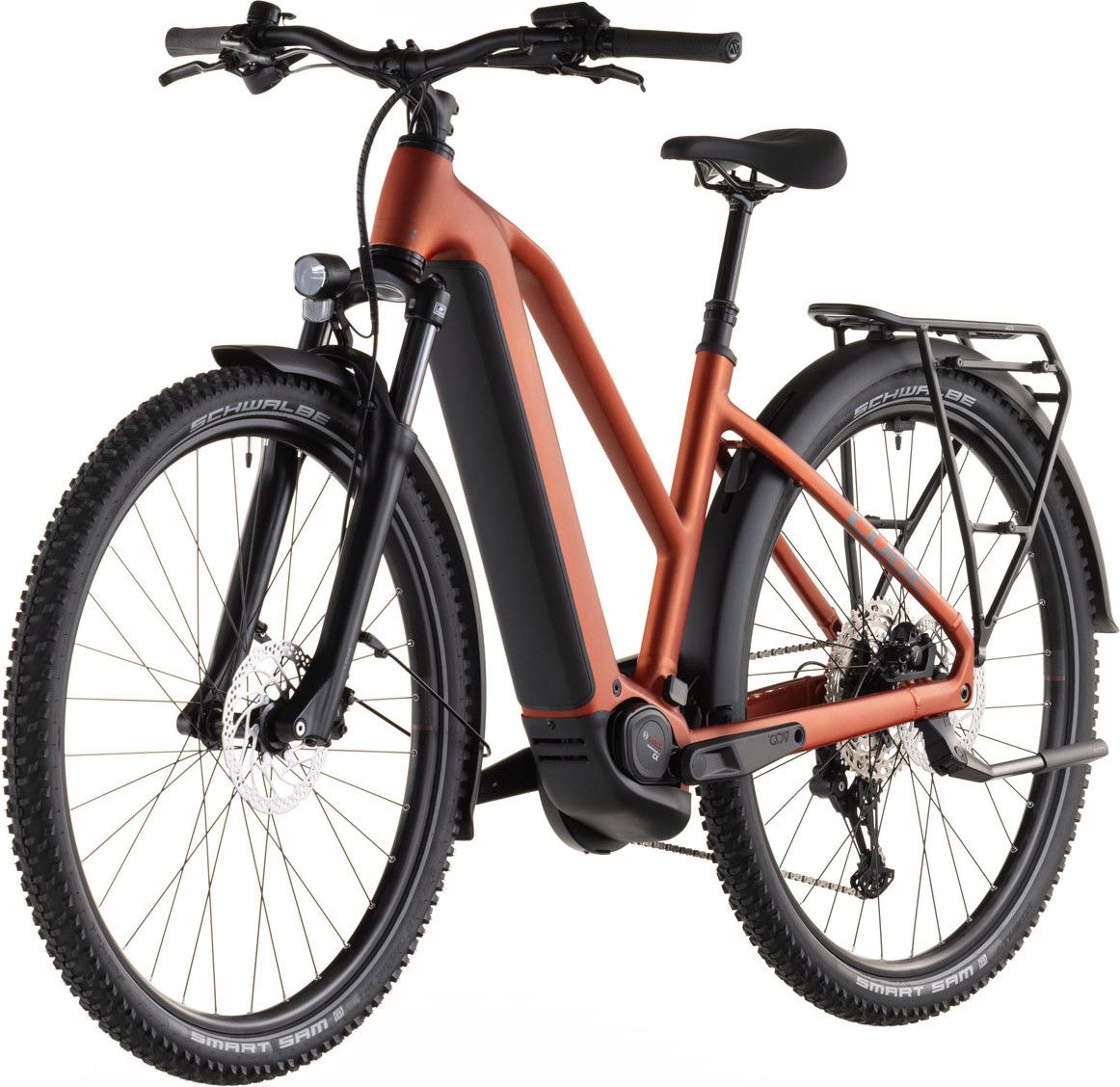 VTC Électrique Cube Nuride Hybrid Pro 600 Trapeze Shimano Deore/Deore XT 12V 600 Wh 29'' Rouge Orange Chilli 2026