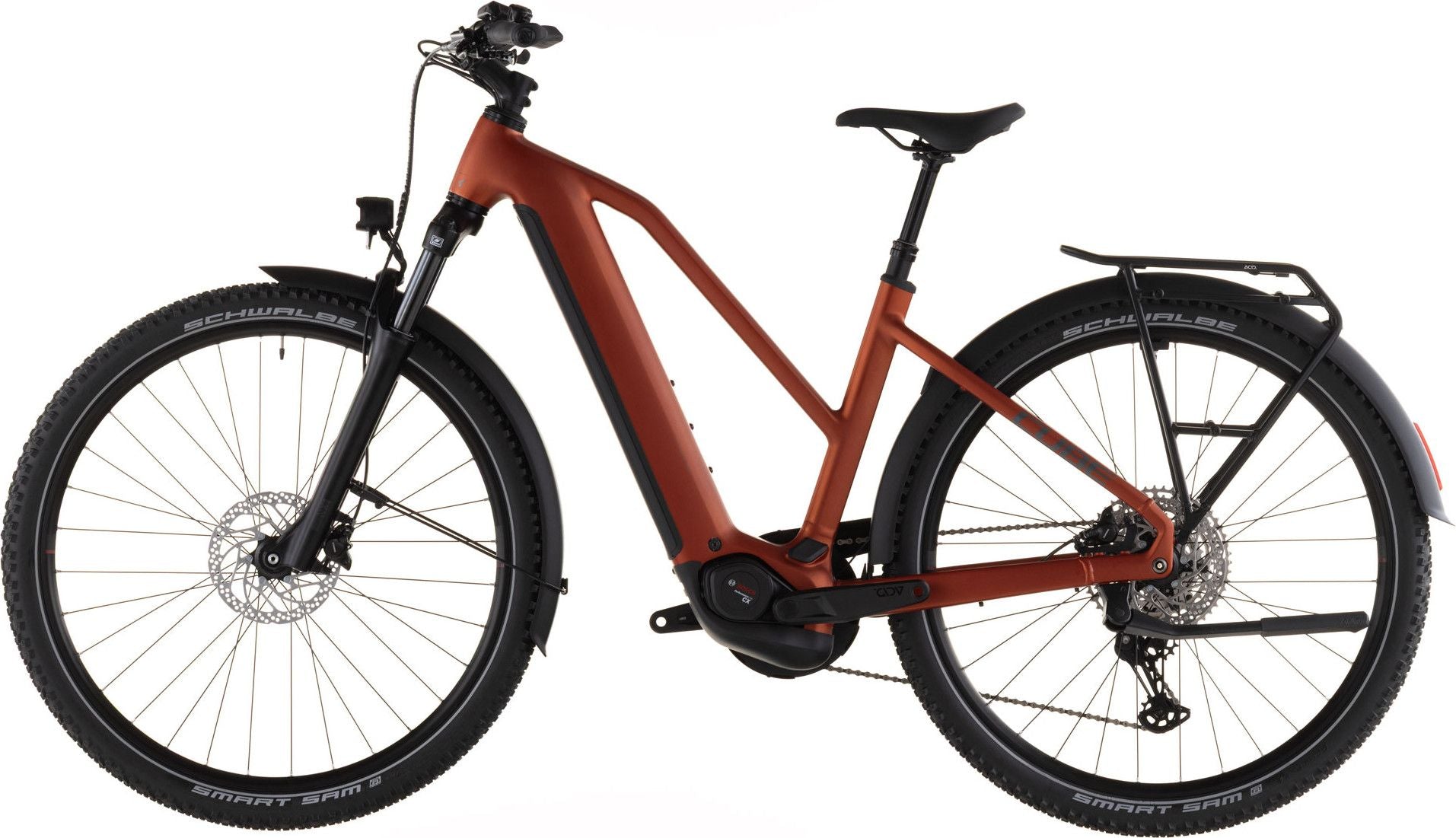 VTC Électrique Cube Nuride Hybrid Pro 600 Trapeze Shimano Deore/Deore XT 12V 600 Wh 29'' Rouge Orange Chilli 2026