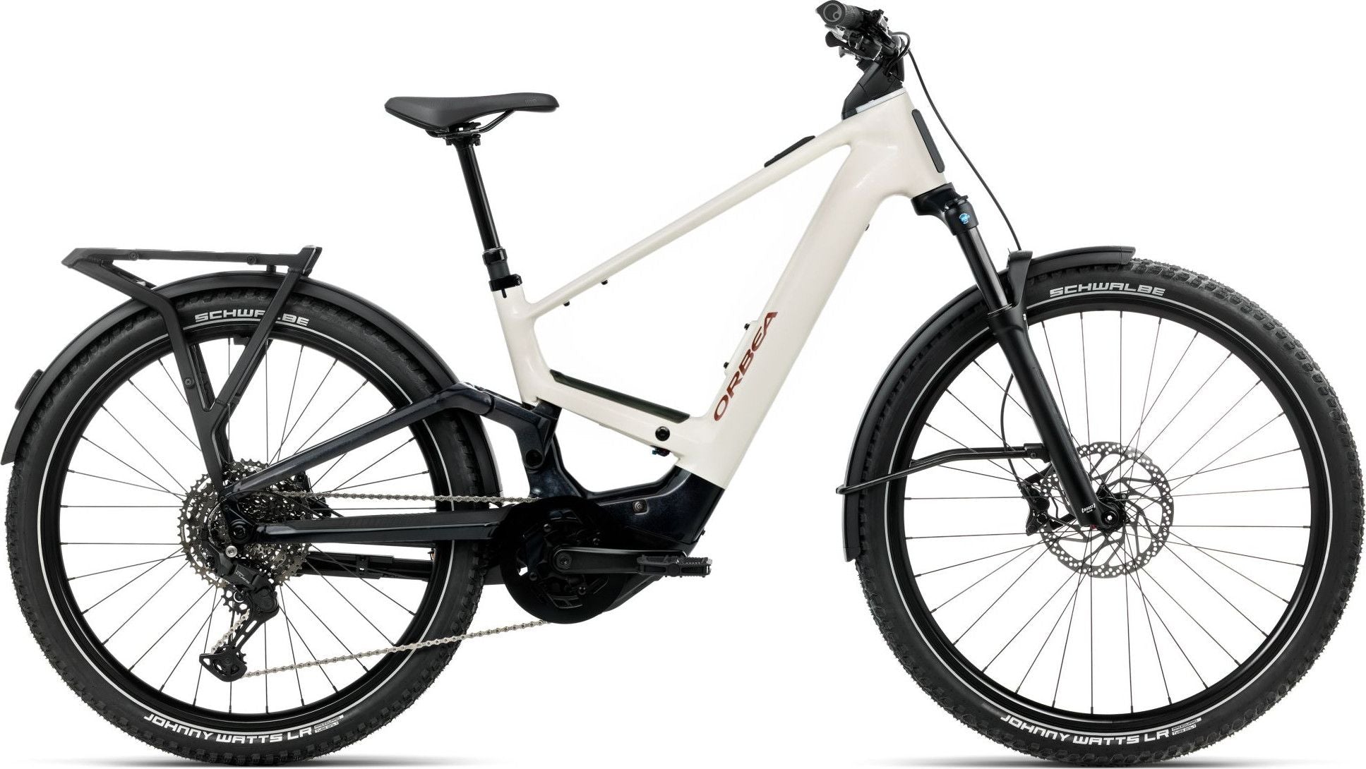 VTC Electrique Tout-Suspendu Orbea Muga 30 Shimano Cues 11V 600 Wh Bosch 85Nm 29/27.5" Blanc Ivory 2026