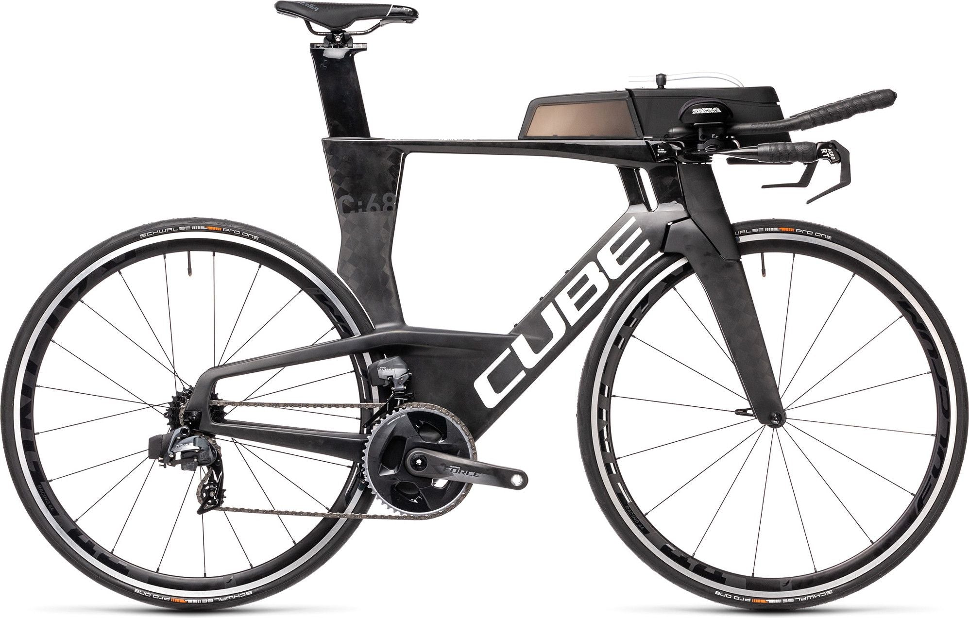 Vélo de Triathlon Cube Aerium C:68 SL (Low) Sram Force eTap AXS 12V 700 mm Gris Carbon Noir