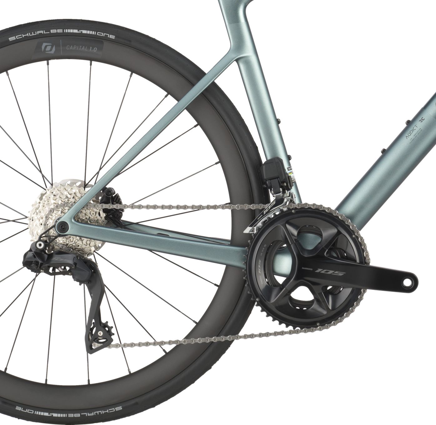 Vélo de Route Scott Addict RC 30 Shimano 105 Di2 12V 700 mm Vert