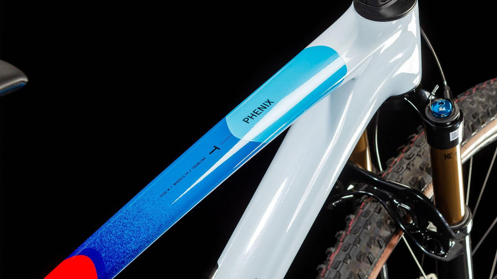 VTT Cube Phenix C:68X SLT Sram 12V 29'' Blanc Bleu Rouge Teamline 2025