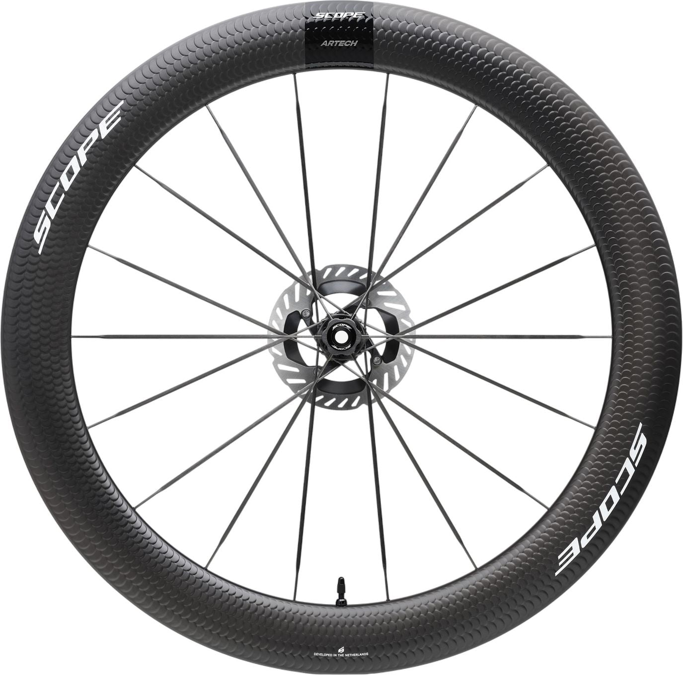 Paire de Roues Scope Artech 6 Disc 700mm | 12x100 - 12x142mm | Centerlock | Noir/Blanc