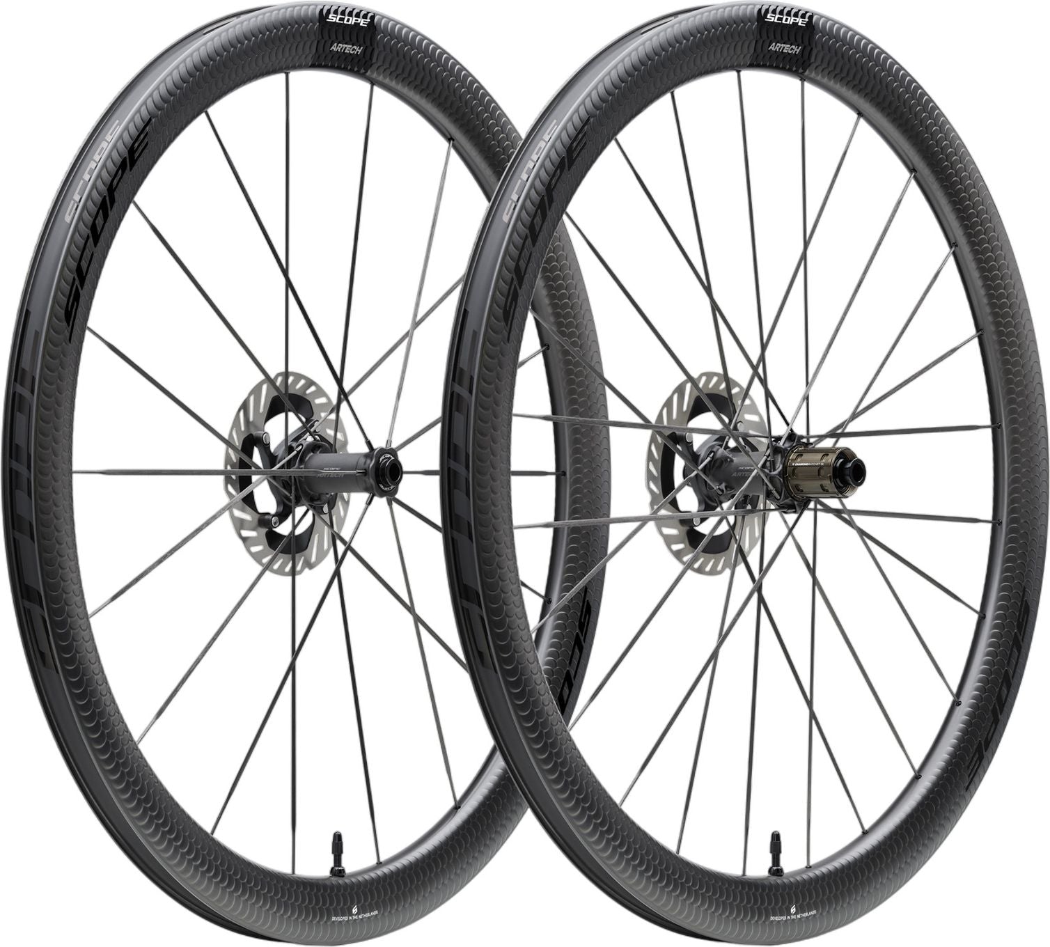 Paire de Roues Scope Artech 4 Disc 700mm | 12x100 - 12x142mm | Centerlock | Noir