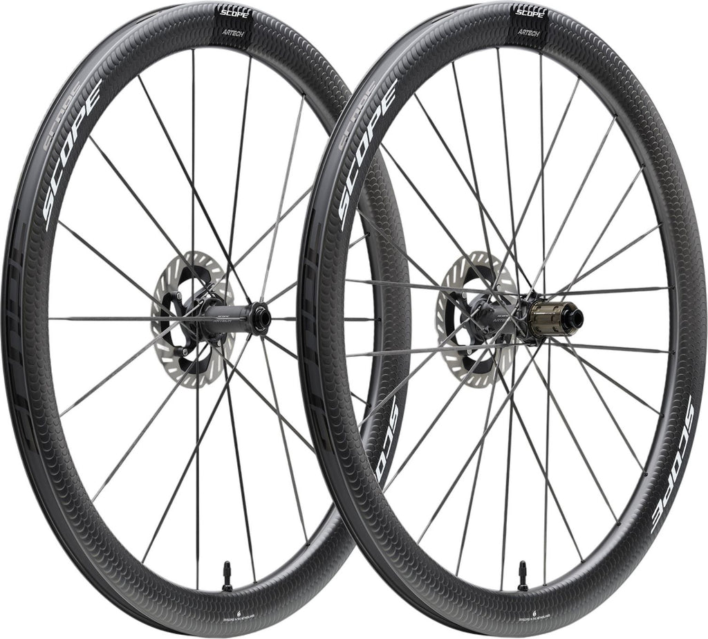 Paire de Roues Scope Artech 4 Disc 700mm | 12x100 - 12x142mm | Centerlock | Noir/Blanc