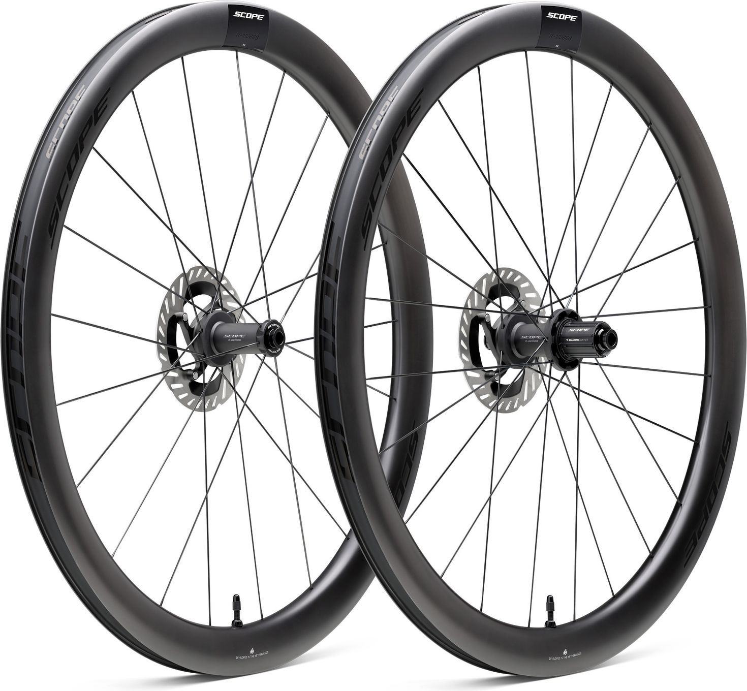 Paire de Roues Scope R4 Disc 700mm | 12x100 - 12x142mm | Centerlock | Noir
