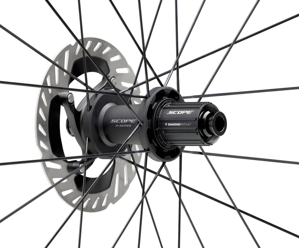 Paire de Roues Scope R4 Disc 700mm | 12x100 - 12x142mm | Centerlock | Noir