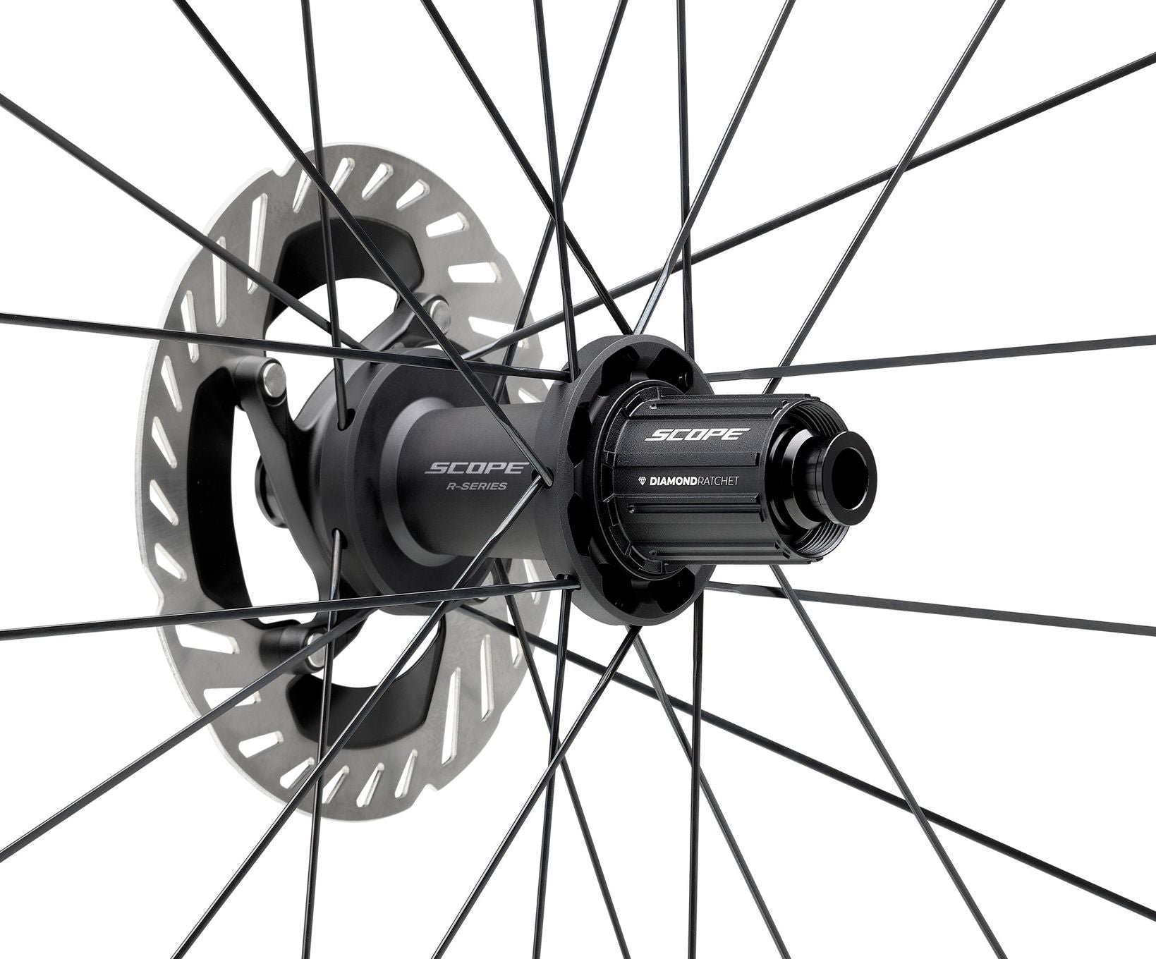 Paire de Roues Scope R4 Disc 700mm | 12x100 - 12x142mm | Centerlock | Noir