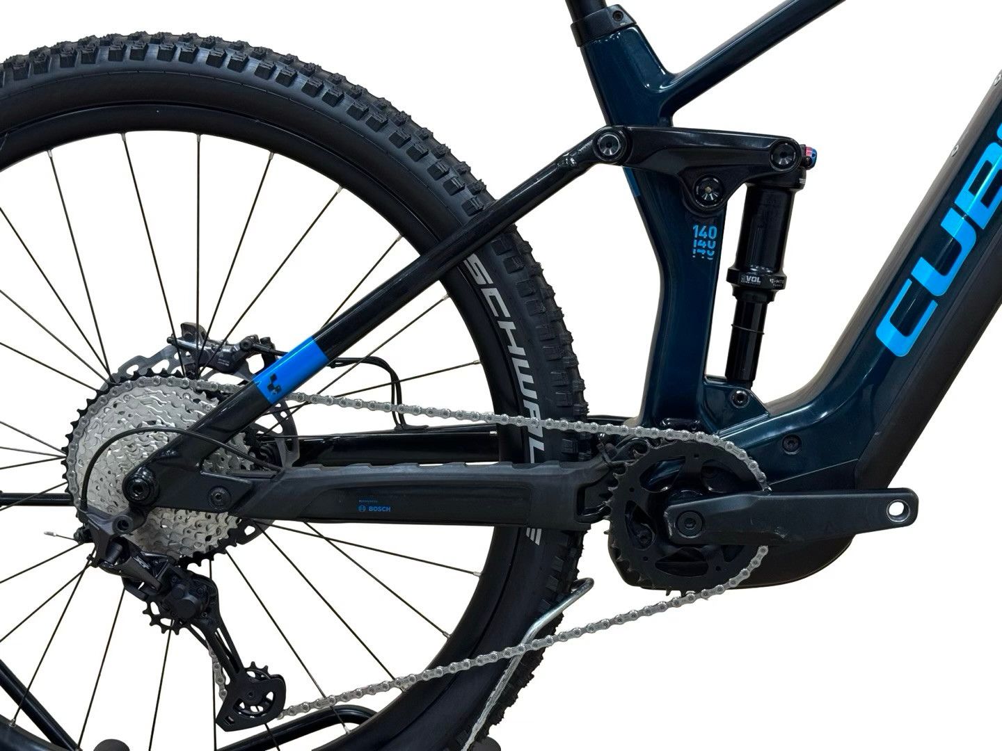 produit reconditionné . Cube Stereo Hybrid 140 HPC SLX 750 Shimano XT 2024 . VTT électrique . Cube . très bon état