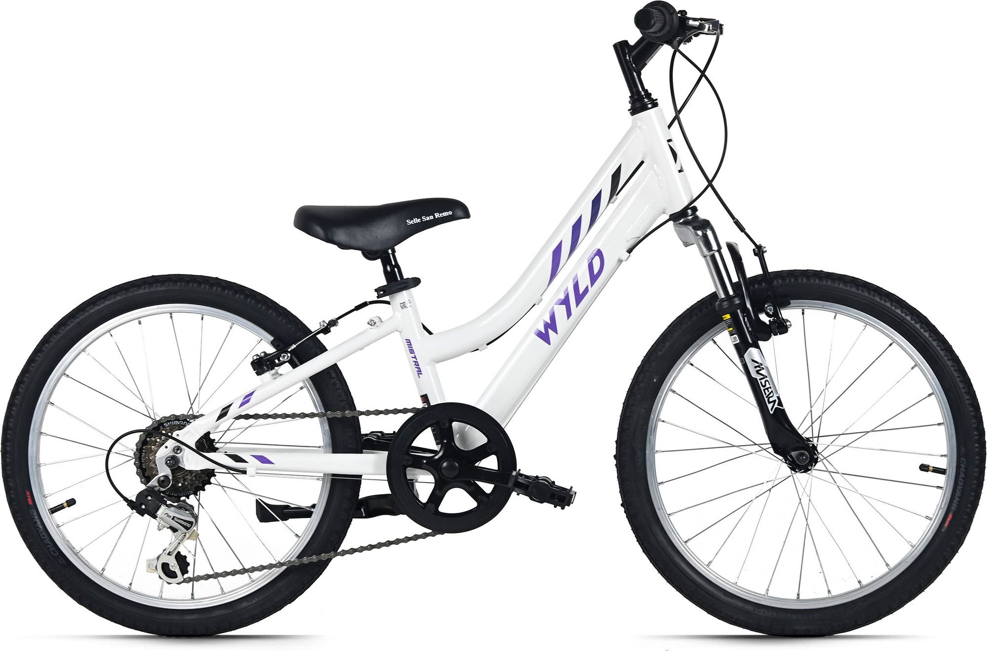 Vélo Enfant 20'' Mistral Blanc TC 27 cm 6 Vitesses WYLD