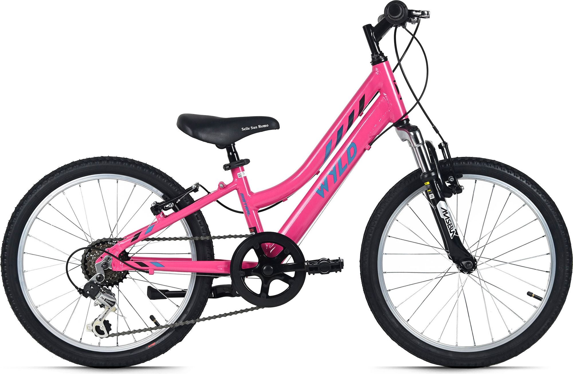 Vélo Enfant 20'' Mistral rose TC 27 cm 6 Vitesses WYLD