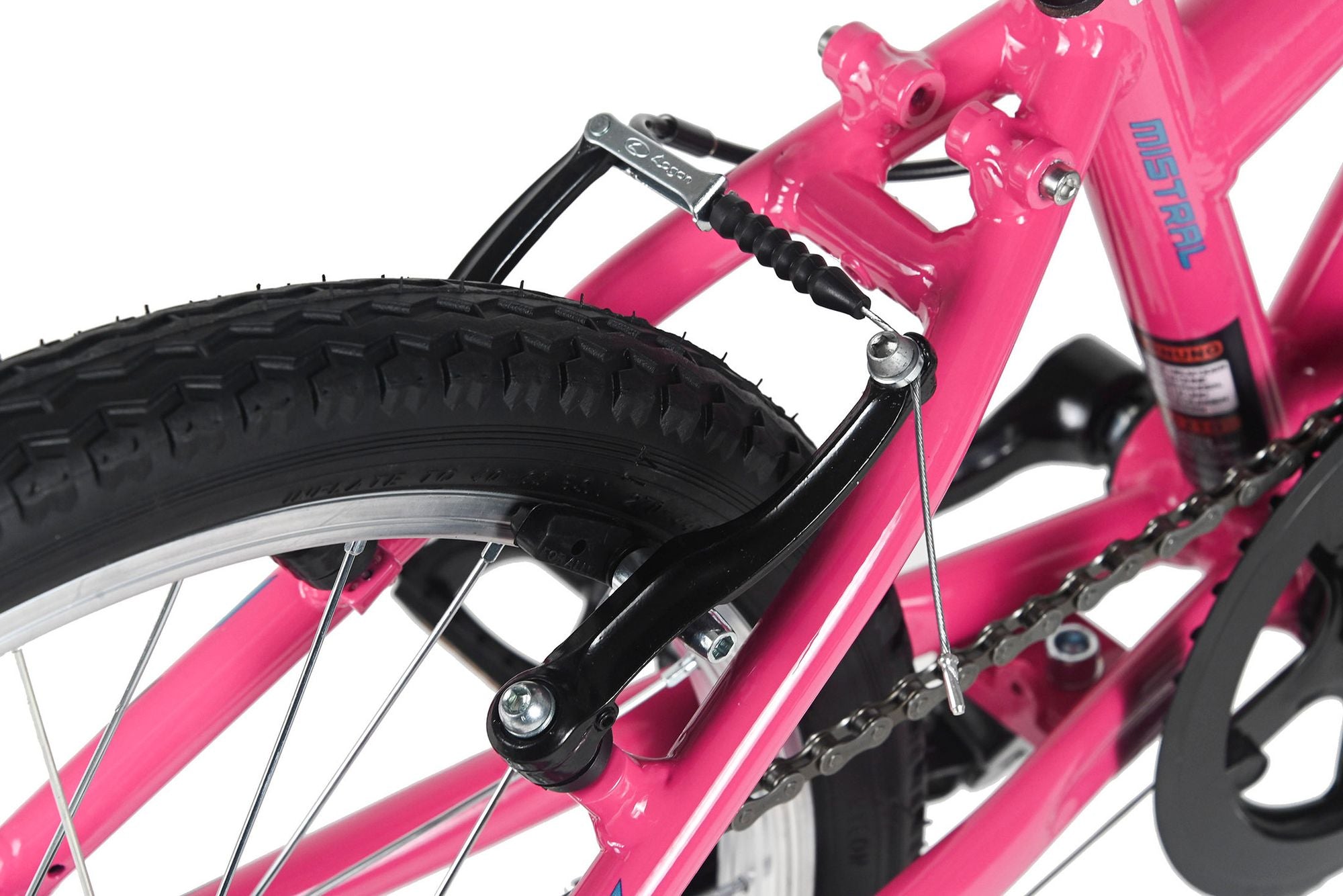 Vélo Enfant 20'' Mistral rose TC 27 cm 6 Vitesses WYLD