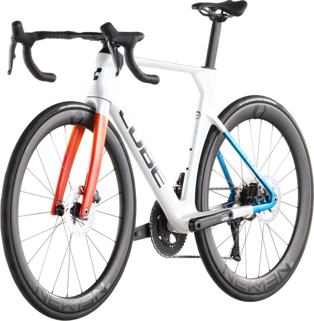 Vélo de Route Cube Litening Aero C:68X Race Shimano Ultegra Di2 12V 700 mm Blanc Nacré Teamline 2026