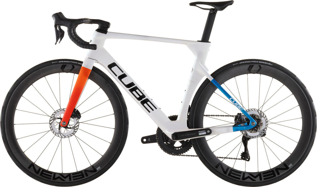 Vélo de Route Cube Litening Aero C:68X Race Shimano Ultegra Di2 12V 700 mm Blanc Nacré Teamline 2026