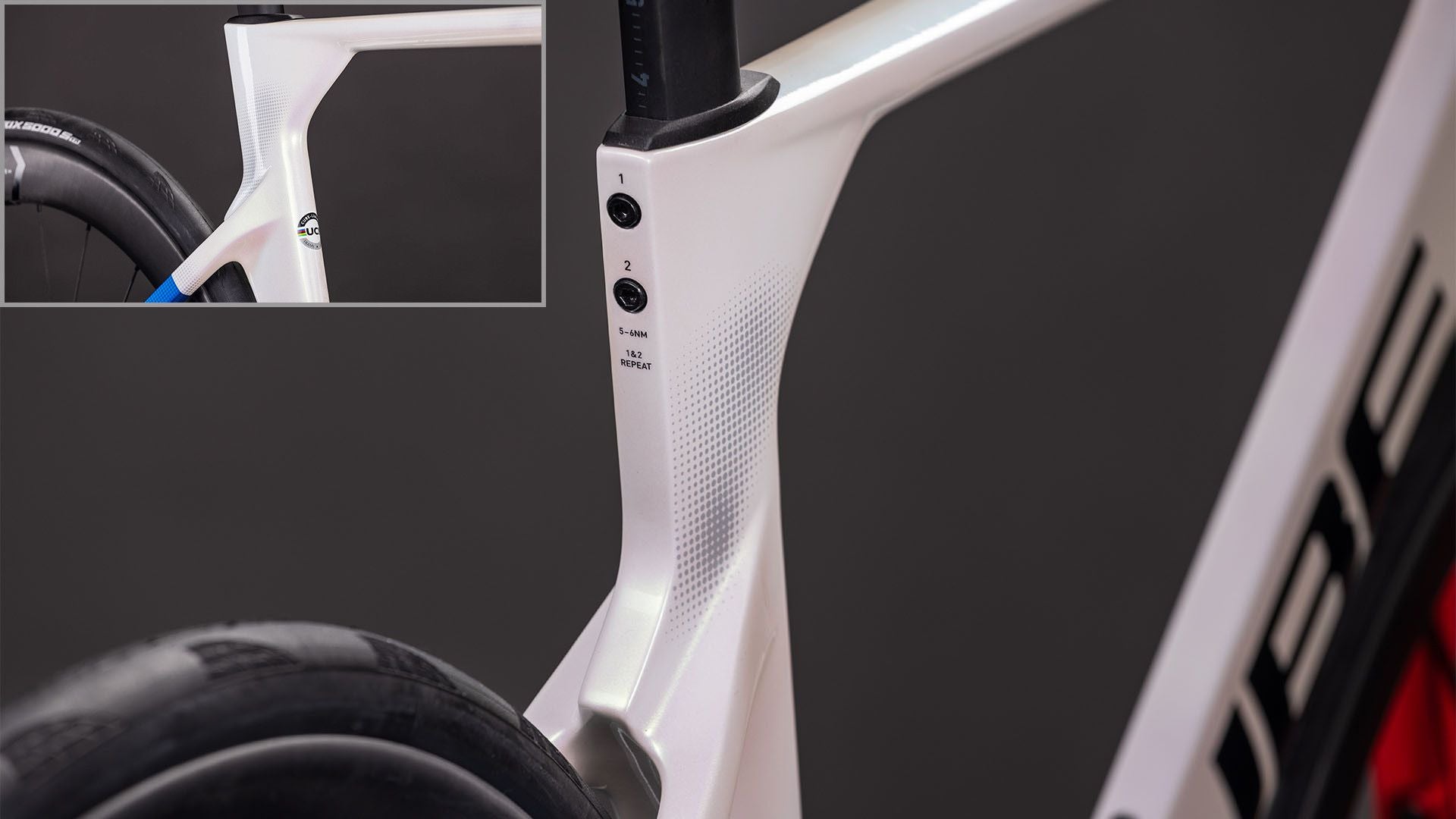 Vélo de Route Cube Litening Aero C:68X Race Shimano Ultegra Di2 12V 700 mm Blanc Nacré Teamline 2026