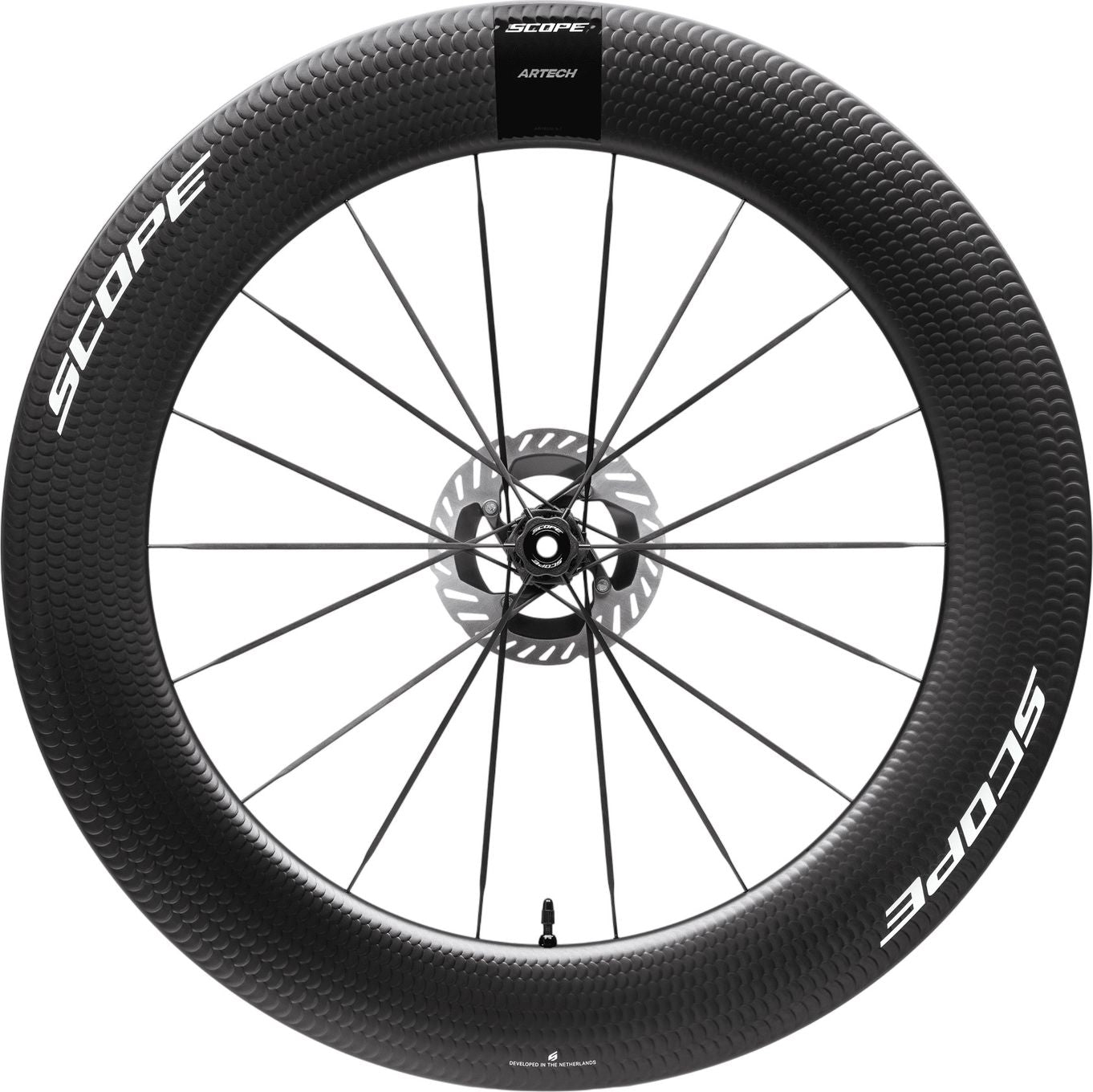 Roue Avant Scope Artech 8T Disc 700mm | 12x100 mm | Centerlock | Noir/Blanc