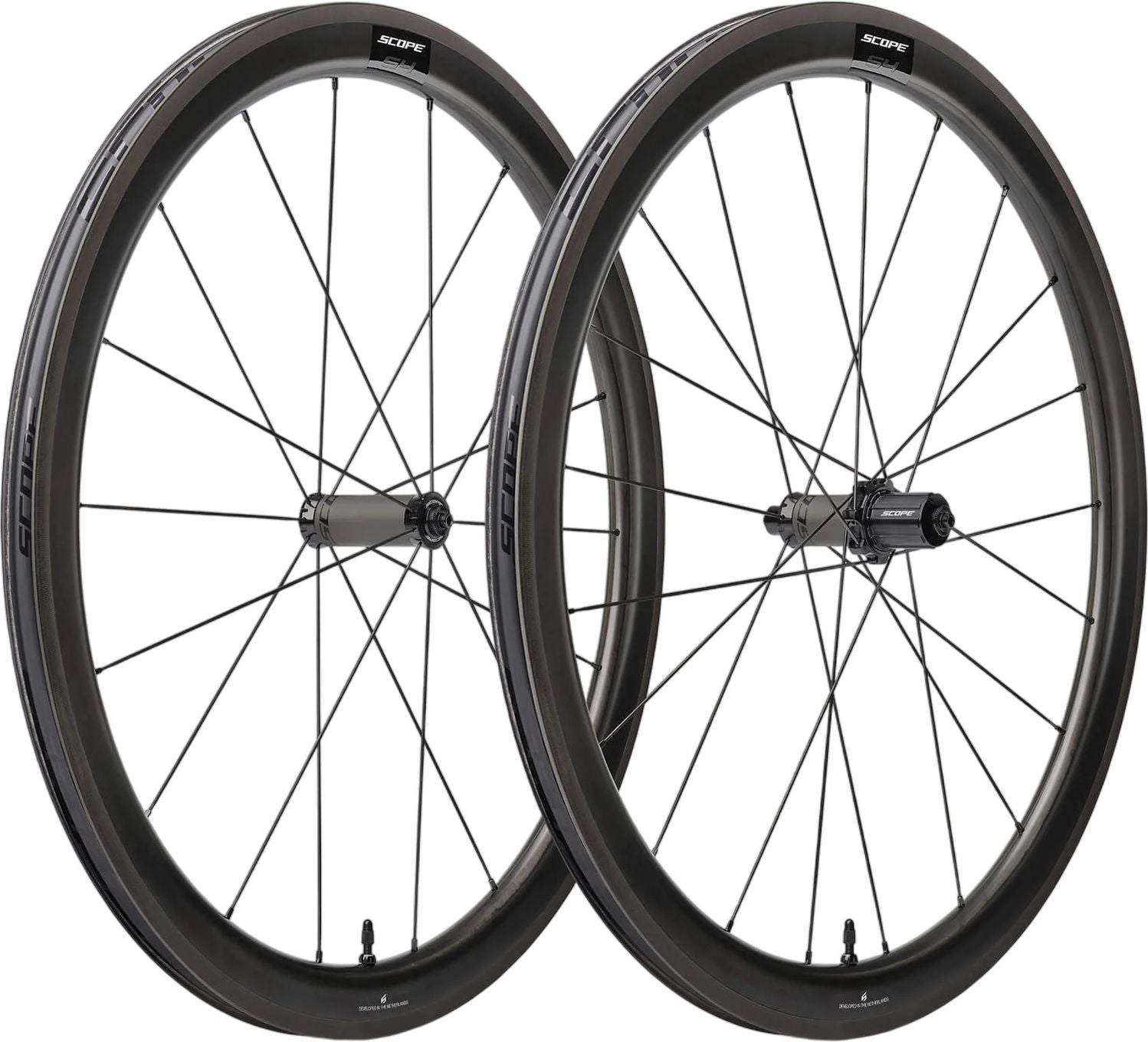 Paire de Roues Scope S4 Patins 700mm | 9x100 - 9x130 mm | Noir