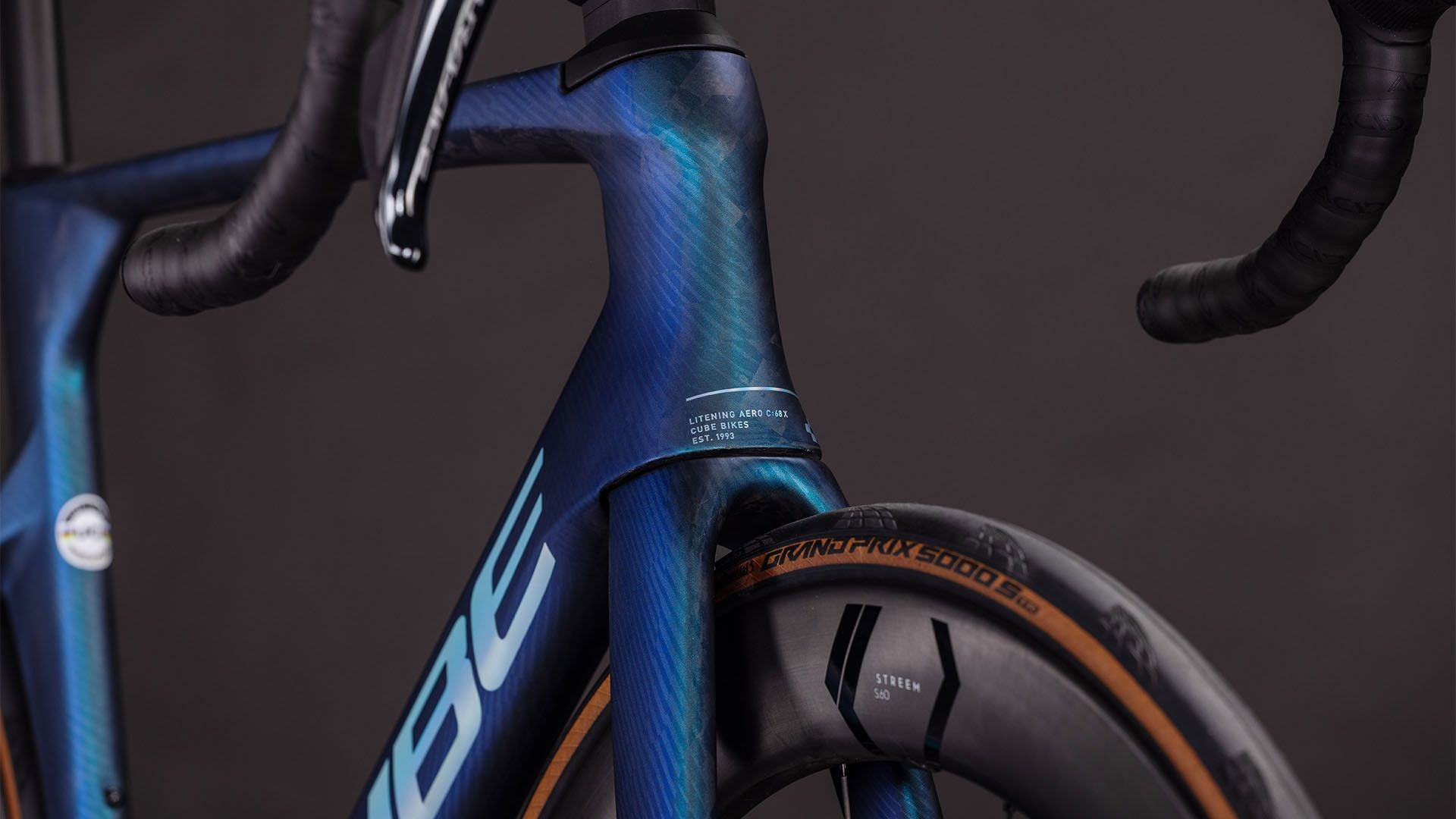Vélo de Route Cube Litening Aero C:68X SLT Shimano Dura-Ace Di2 12V 700 mm Bleu Atlantis Grid 2026