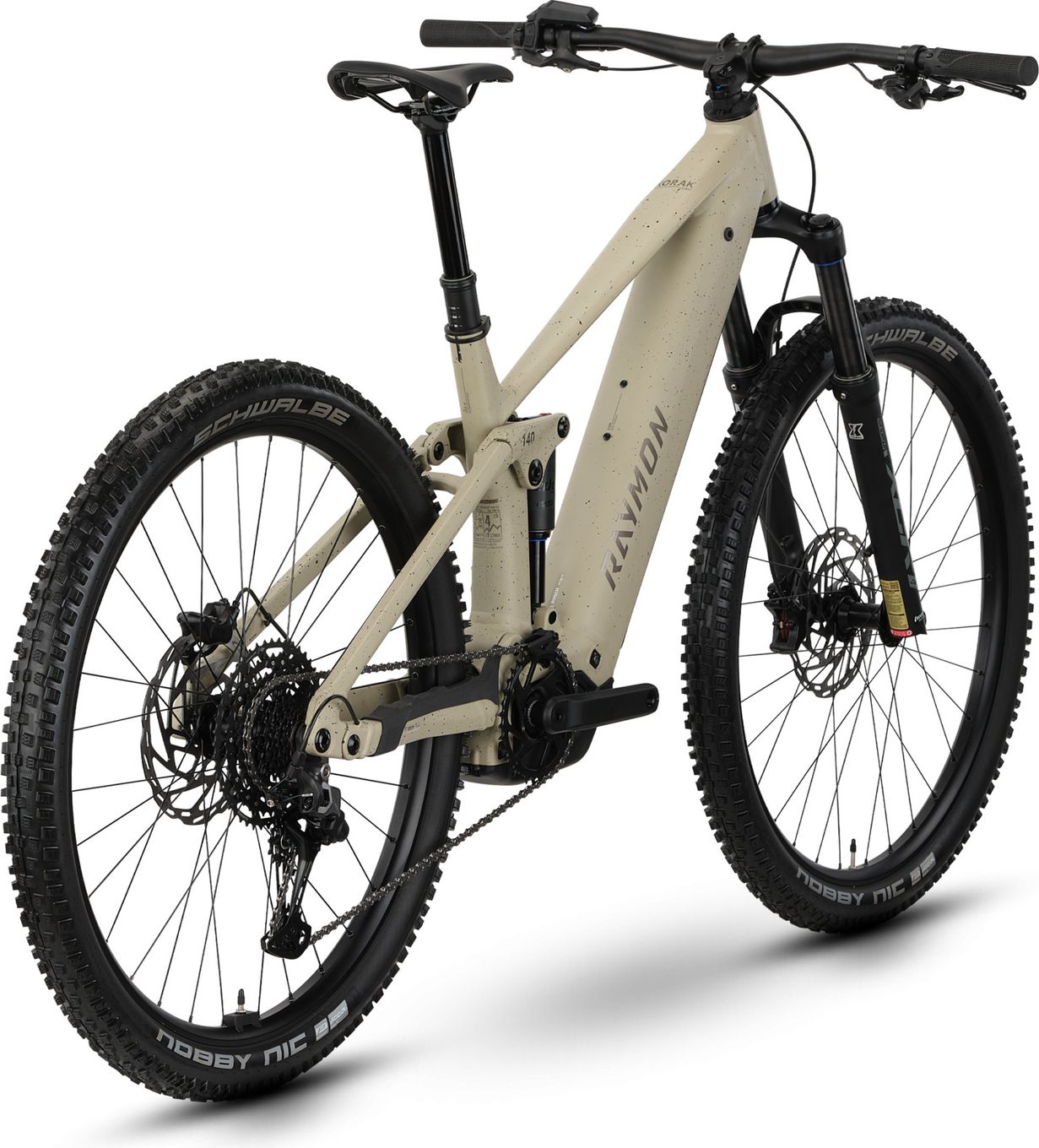 VTT Électrique Tout-Suspendu Raymon Korak Comp Shimano 10V 800Wh Bosch 120 Nm 29'' Beige 2026