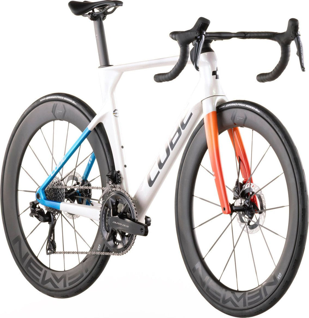 Vélo de Route Cube Litening Aero C:68X SLT Shimano Dura-Ace Di2 12V 700 mm Blanc Nacré Teamline 2026