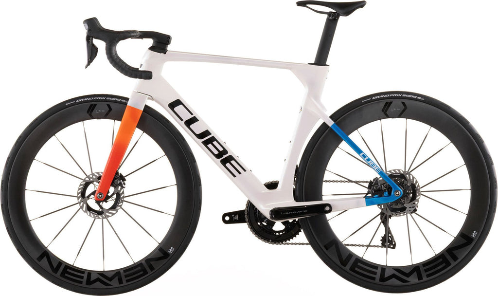 Vélo de Route Cube Litening Aero C:68X SLT Shimano Dura-Ace Di2 12V 700 mm Blanc Nacré Teamline 2026