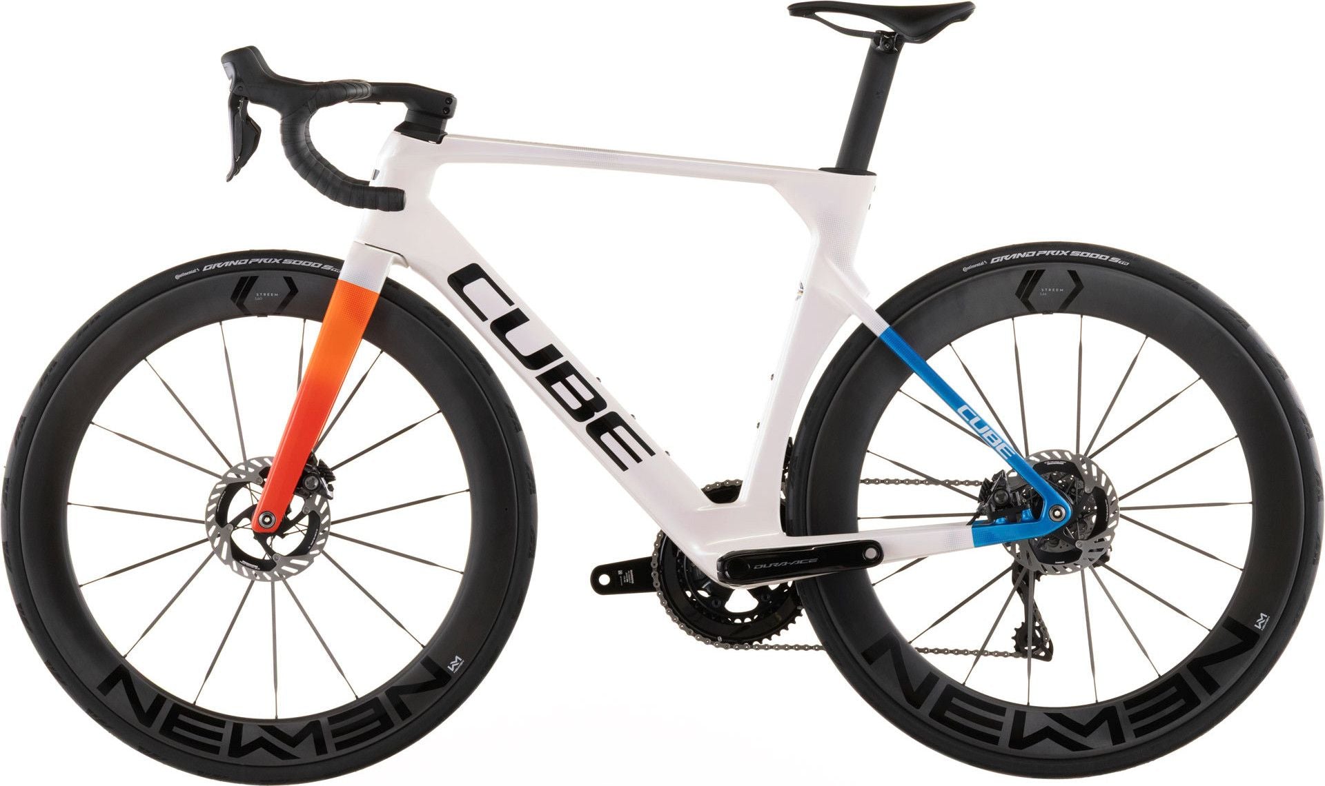 Vélo de Route Cube Litening Aero C:68X SLT Shimano Dura-Ace Di2 12V 700 mm Blanc Nacré Teamline 2026