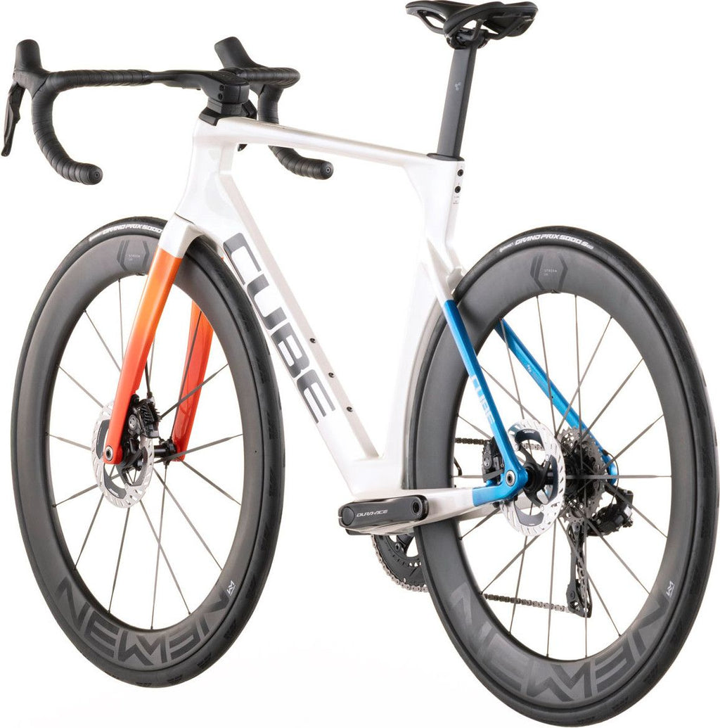 Vélo de Route Cube Litening Aero C:68X SLT Shimano Dura-Ace Di2 12V 700 mm Blanc Nacré Teamline 2026