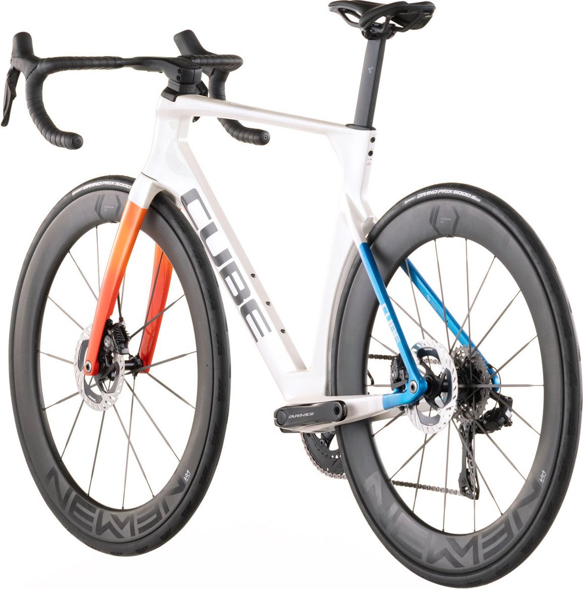 Vélo de Route Cube Litening Aero C:68X SLT Shimano Dura-Ace Di2 12V 700 mm Blanc Nacré Teamline 2026