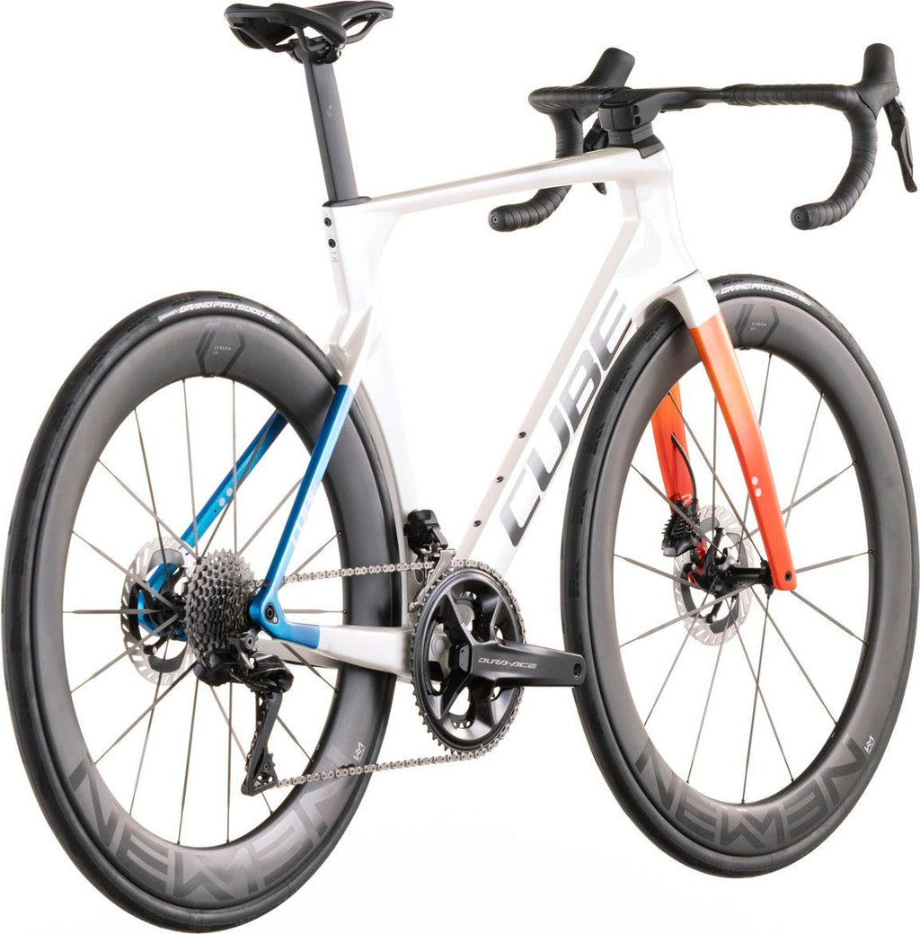 Vélo de Route Cube Litening Aero C:68X SLT Shimano Dura-Ace Di2 12V 700 mm Blanc Nacré Teamline 2026