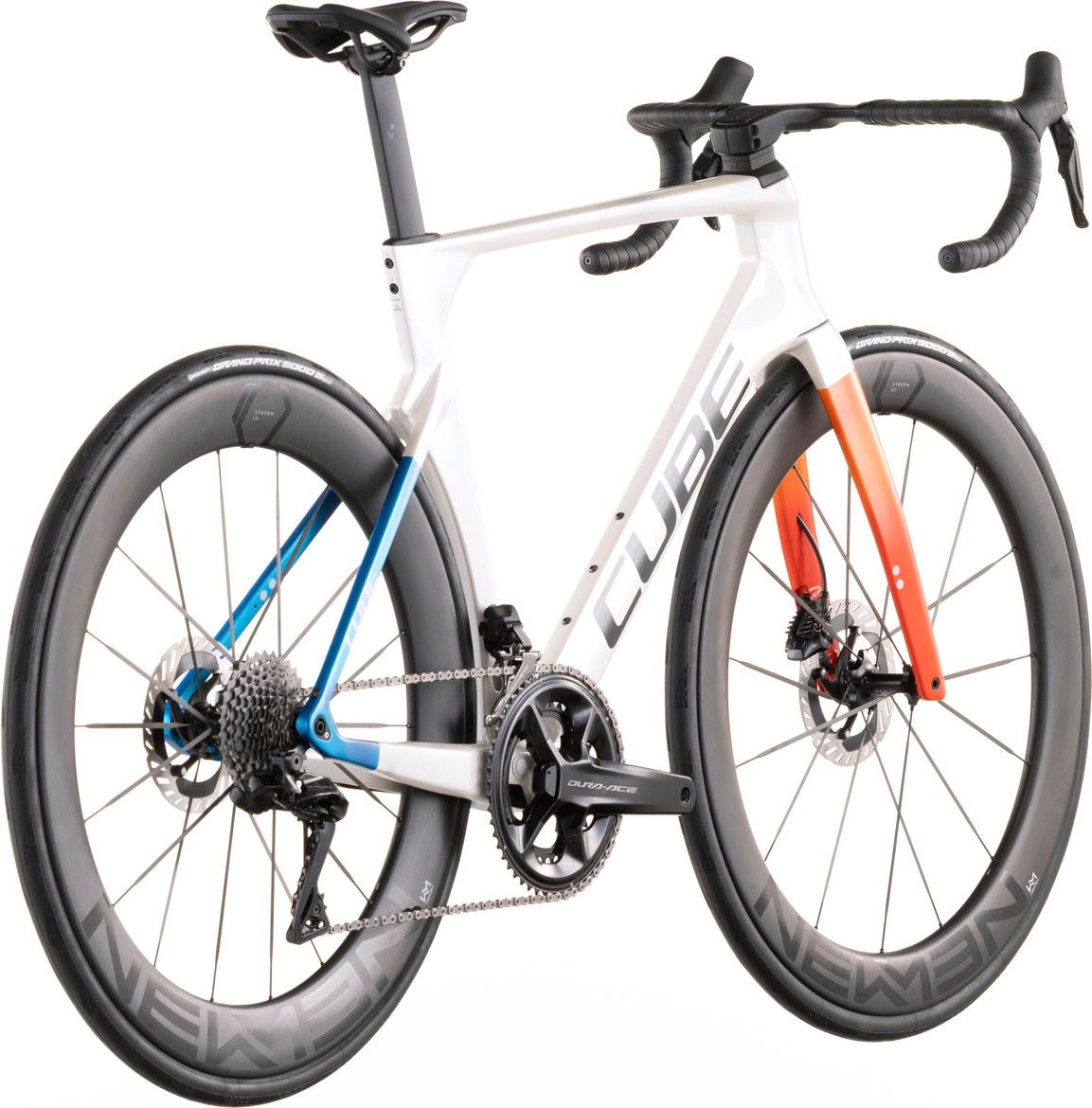 Vélo de Route Cube Litening Aero C:68X SLT Shimano Dura-Ace Di2 12V 700 mm Blanc Nacré Teamline 2026