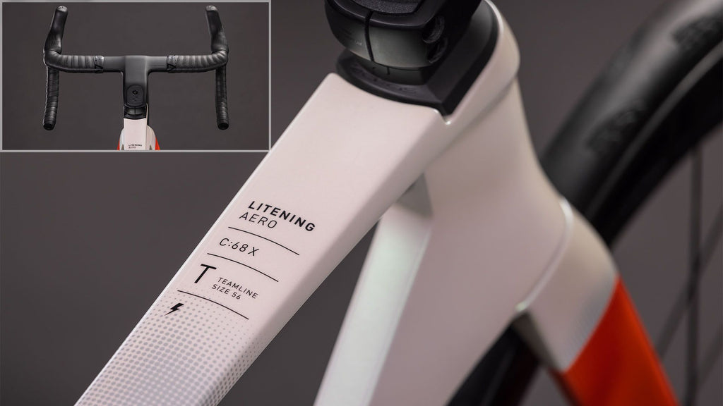 Vélo de Route Cube Litening Aero C:68X SLT Shimano Dura-Ace Di2 12V 700 mm Blanc Nacré Teamline 2026