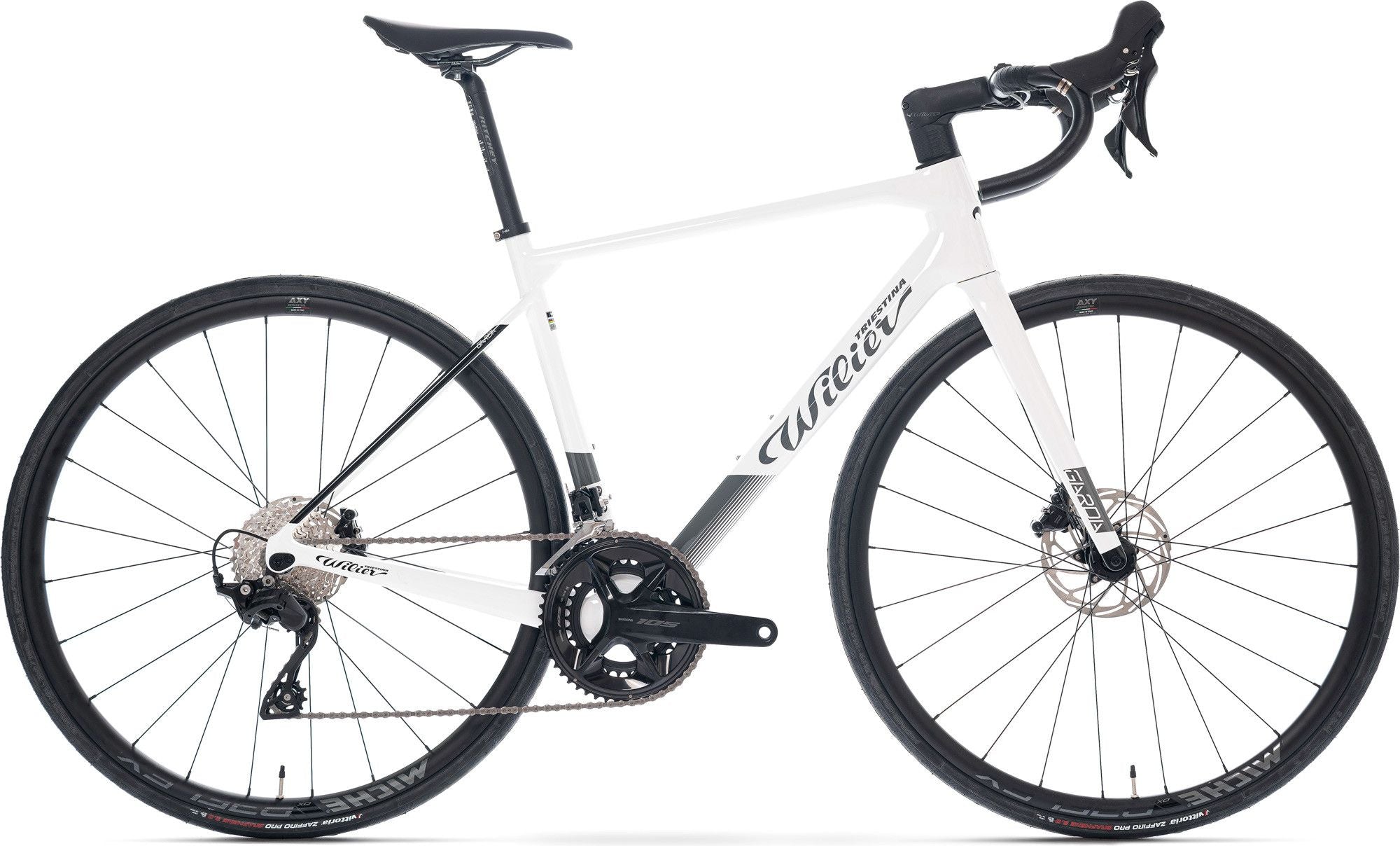 Vélo de Route Wilier Triestina Garda Disc Miche Reflex Shimano 105 12V 700 mm Blanc 2026
