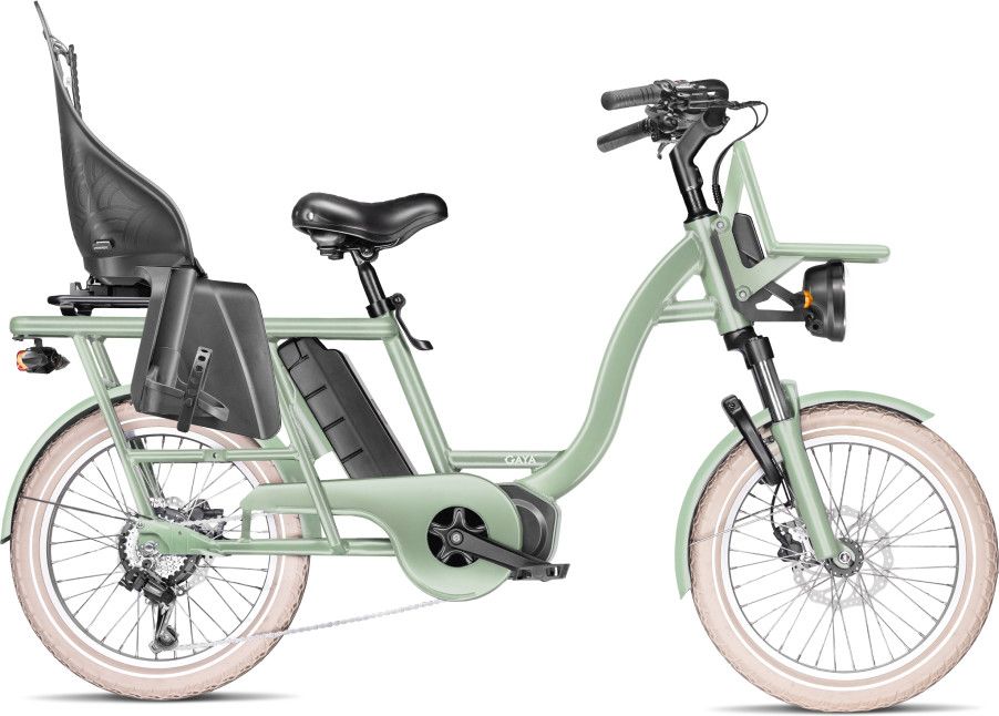 Vélo Cargo GAYA, L'Original Le Court, Amande, Pack Bébé