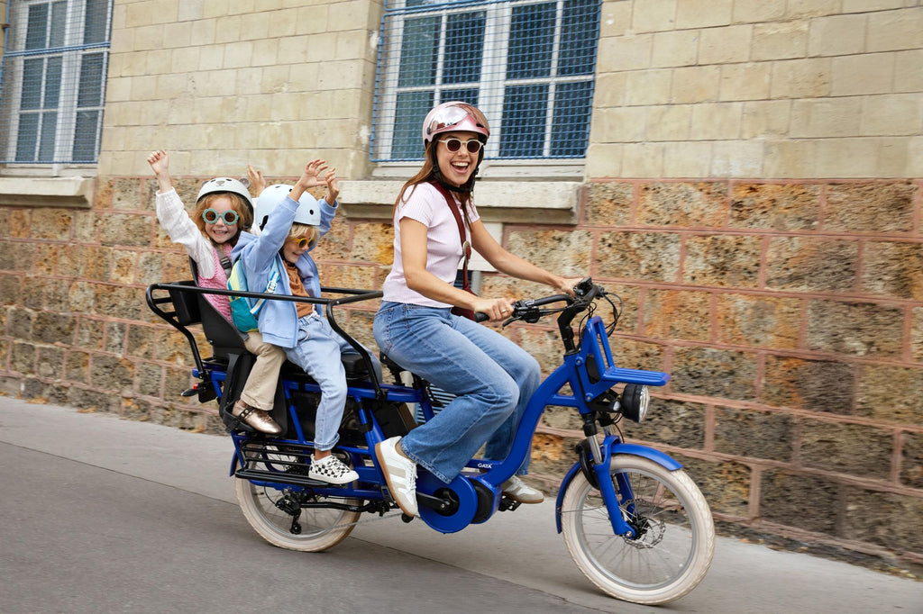 Vélo Cargo GAYA, L'Original Le Long, Safran, Pack Enfants