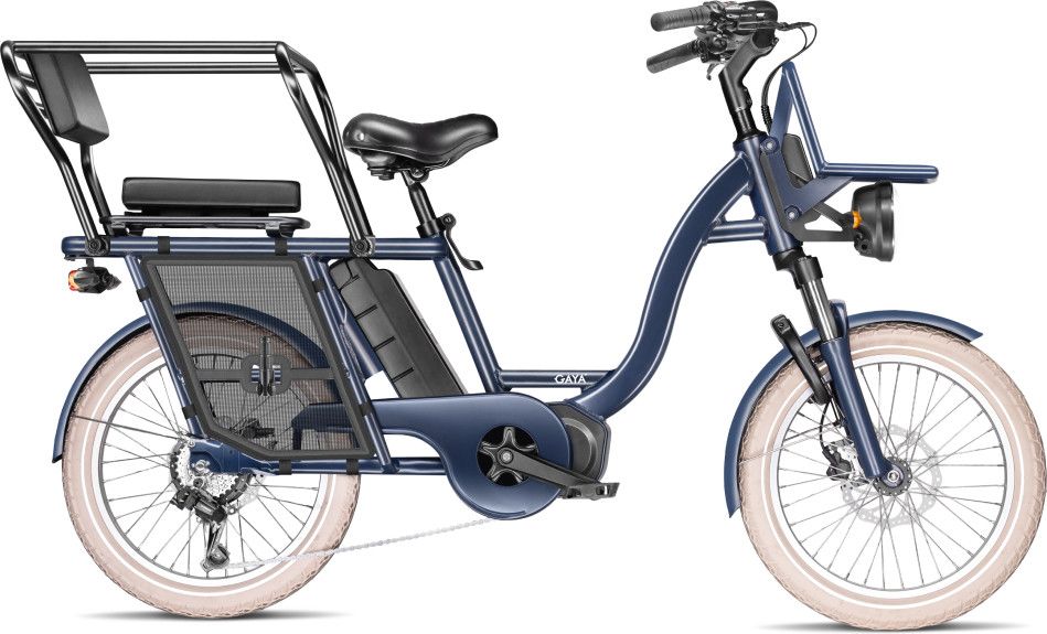 Vélo Cargo GAYA, L'Original Le Court, Nuit, Pack Adulte + Barres