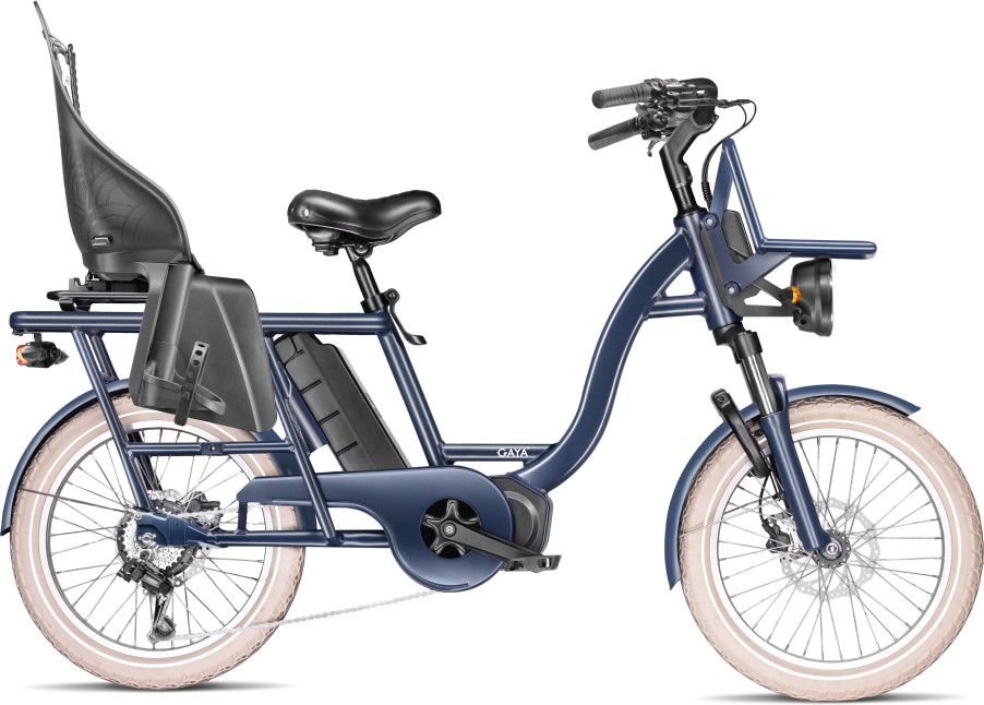 Vélo Cargo GAYA, L'Original Le Court, Rose Poudrée, Pack Adulte + Barres