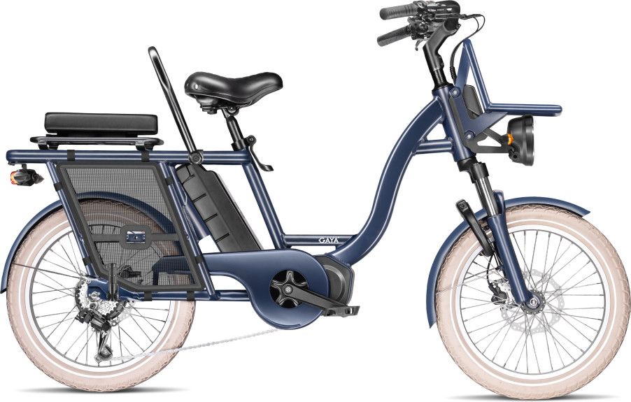 Vélo Cargo GAYA, L'Original Le Court, Rose Poudrée, Pack Adulte