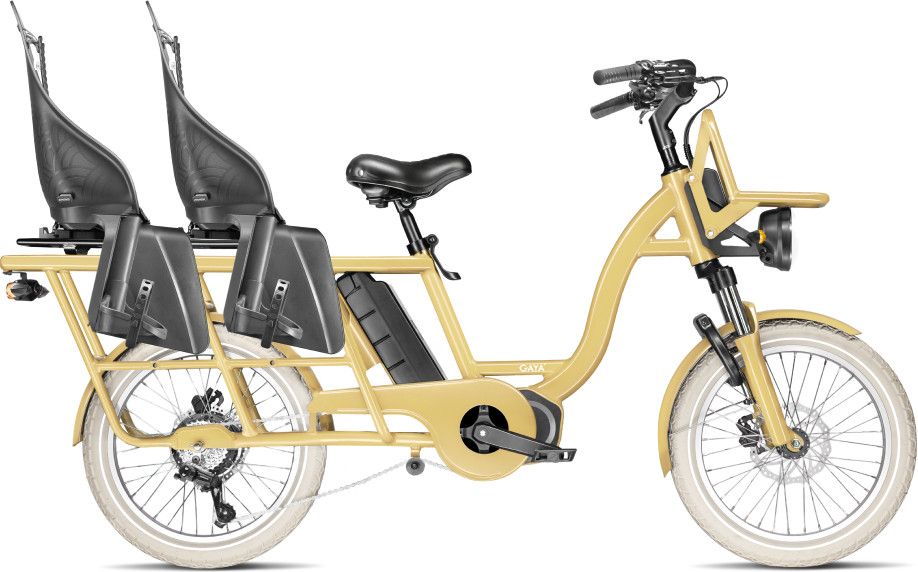 Vélo Cargo GAYA, L'Original Le Long, Moka, Pack Bébés