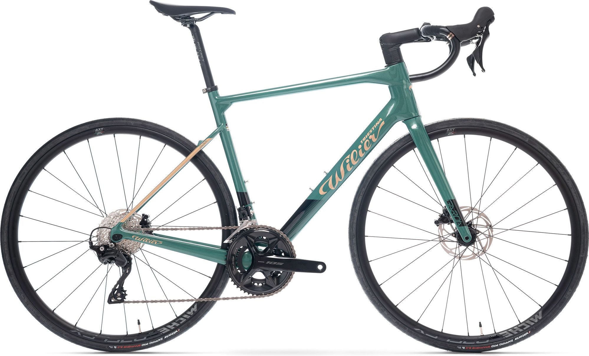 Vélo de Route Wilier Triestina Garda Disc Miche Reflex Shimano 105 12V 700 mm Vert 2026