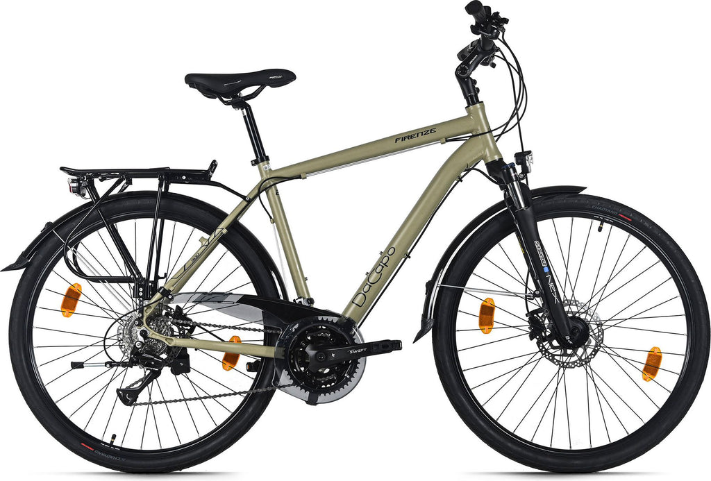 VTC Homme 28'' Firenze 300 Freins à disques hydrauliques Bronze TC 53 cm 24 vitesses DaCapo