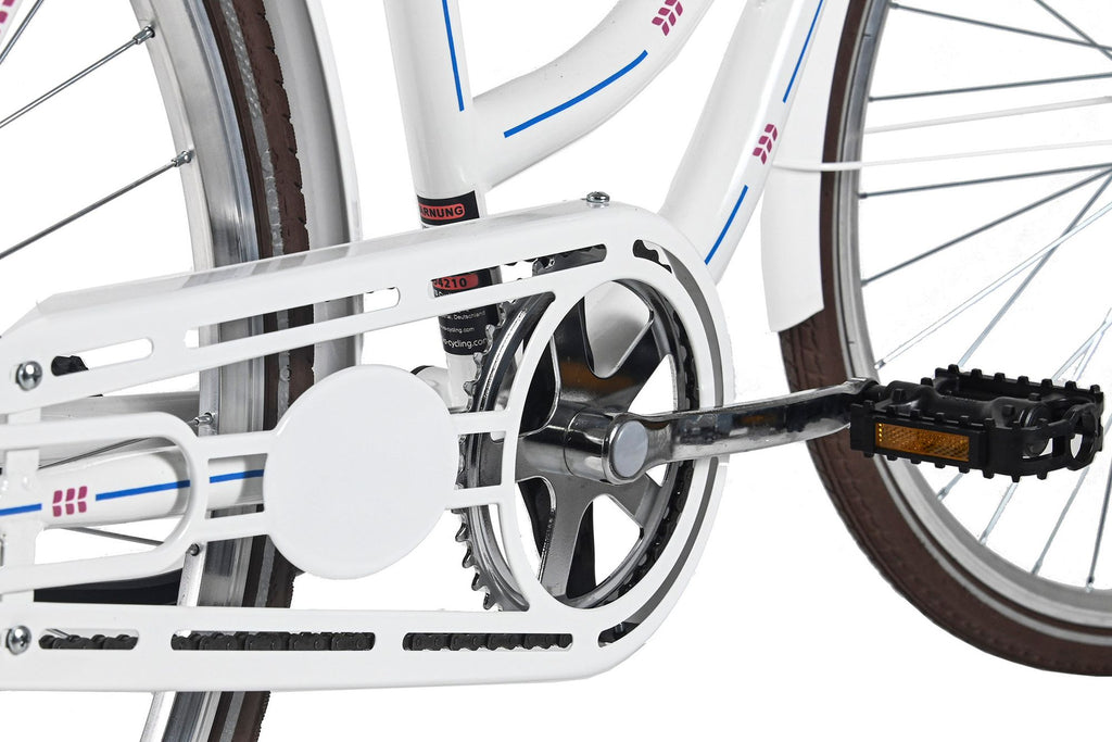 Vélo de ville Femme 28  Classic Premium avec panier Blanc DaCapo