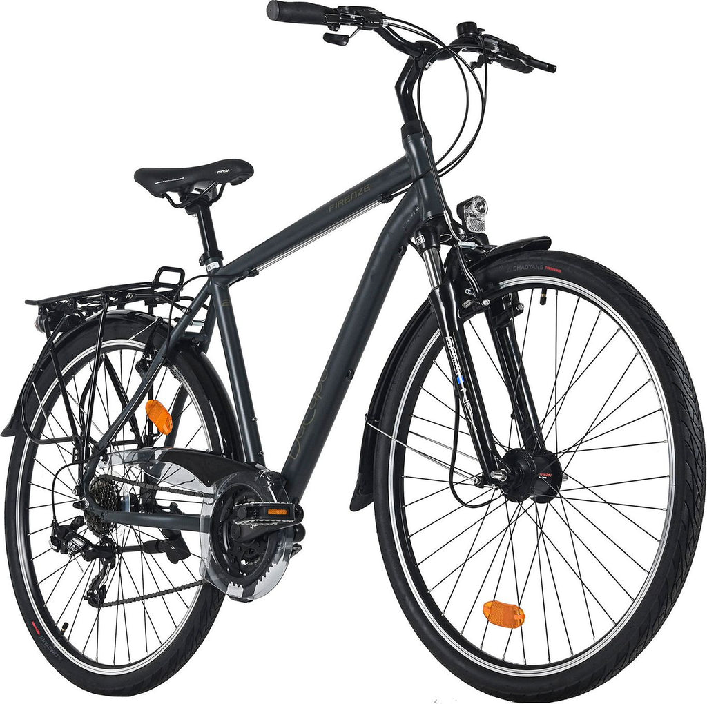 VTC Homme 28'' Firenze 100 Noir V-Brakes TC 53 cm 21 Vitesses DaCapo